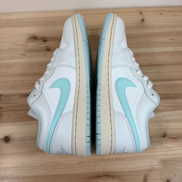 Air Jordan 1 Low Retro Sneakers Sail Igloo Blue DC0774-134 Women's Size 7 - Picture 8 of 10